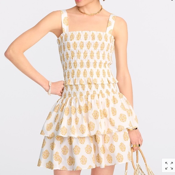 NWT J. Crew Smocked Waist Cotton Mini Skirt - Picture 4 of 9